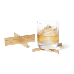 Brass X Coasters Set of 4 / From West Elm & Goop